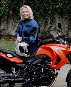 Dianna Love on Motorcycle
