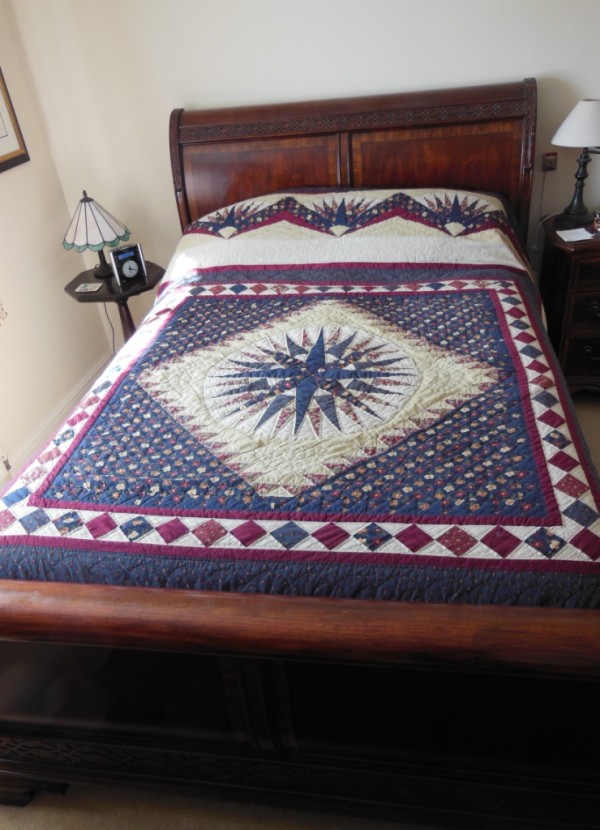 bed and quilt