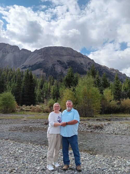 This image has an empty alt attribute; its file name is deb-4-Mike-holding-me-up_-500x666.jpg